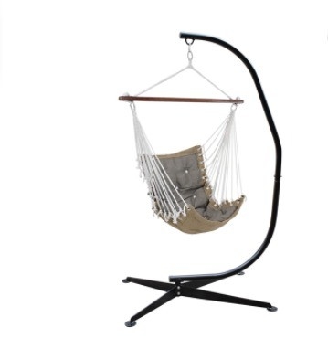 Modern Design Porch Sky Cotton Rope Backyard Swing Chair Stand with Customized Color
