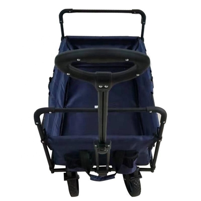 Iron Four-wheel All Terrain Folding Collapsible Utility Wagon for Garden and Outdoors