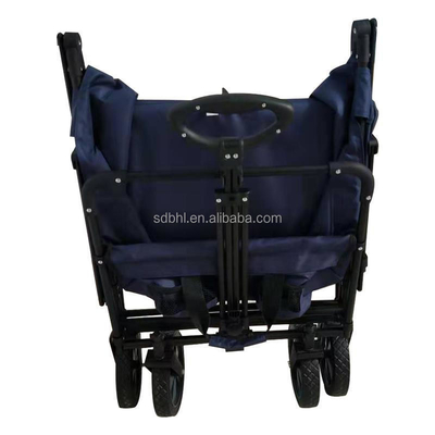 Iron Four-wheel All Terrain Folding Collapsible Utility Wagon for Garden and Outdoors