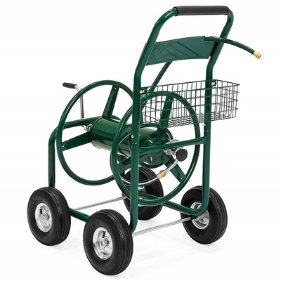 Green Portable Heavy Duty Garden Lawn Water Hose Reel Storage Cart for Easy Transport