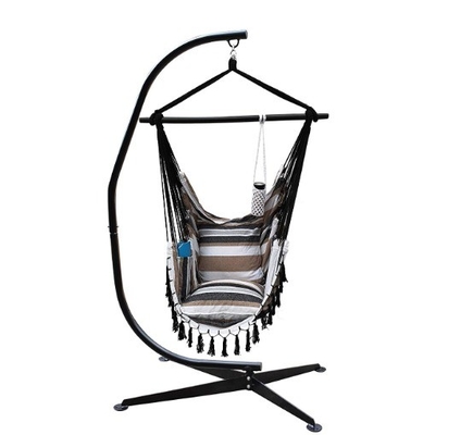 Indoor 350lbs Capacity C Frame Chair Stand Space Saving Hanging Chair Frame