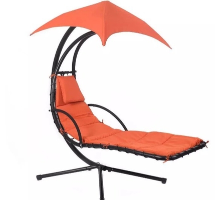 Rice White Hanging Outdoor Hammock Chairs with Tarp Modern Design Style 260KGS Weight Capacity