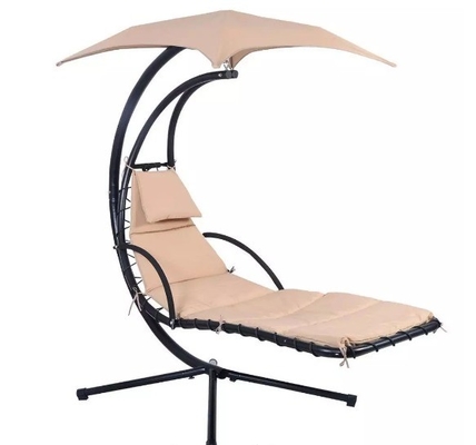 Rice White Hanging Outdoor Hammock Chairs with Tarp Modern Design Style 260KGS Weight Capacity