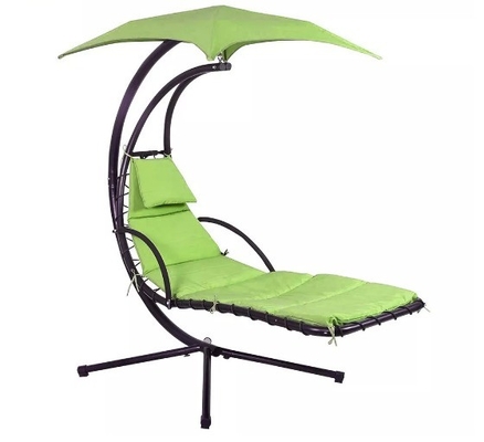 Rice White Hanging Outdoor Hammock Chairs with Tarp Modern Design Style 260KGS Weight Capacity