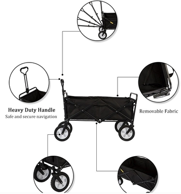 Multi-Purpose Fabric Camping Trolley Folding Wagon for Tools and Gear