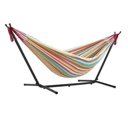 Modern Style Portable Canvas Hammock With Stand Colorful And Compact