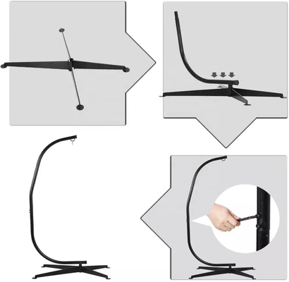 Indoor/Outdoor Steel Stand for Hammock Chairs Easy Collapsible Qingdao Port Loading