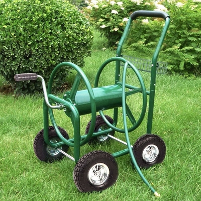 Convenient Loading Basket Heavy Duty Garden Hose Reel Cart for Water Garden and Tools