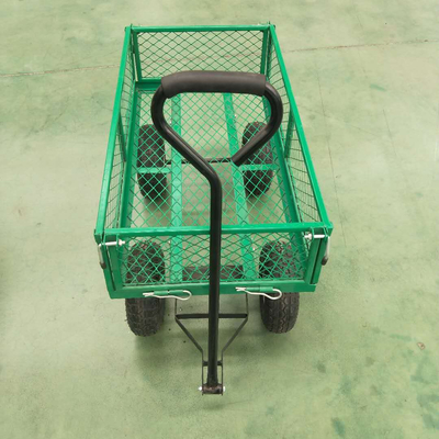 Qingdao Port Loading 500KGS Iron Foldable Heavy Duty Steel Cargo Mesh Wagon for Garden