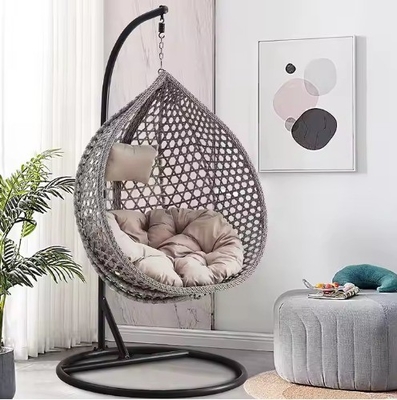 Summer Easy Collapsible Porch Hammock Swing Egg Chair With Frame And Cushion