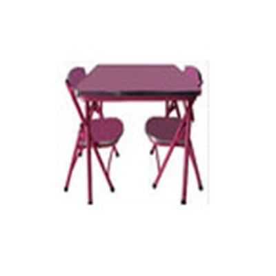 Kids Study Folding Table and Chair Set Metal Construction for Convenient Storage