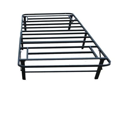 Black Single Folding Metal Bed Frame for Home Bedroom Furniture