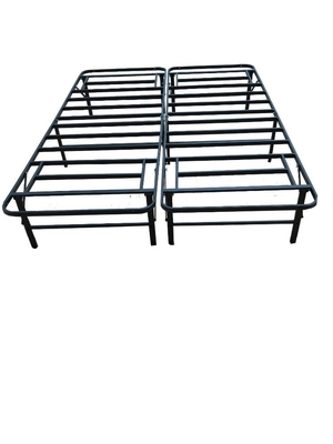 Black Single Folding Metal Bed Frame for Home Bedroom Furniture