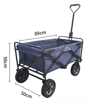 Portable 300LBS Folding Camping Wagon Garden Cart Shopping Trolley with Portable Design