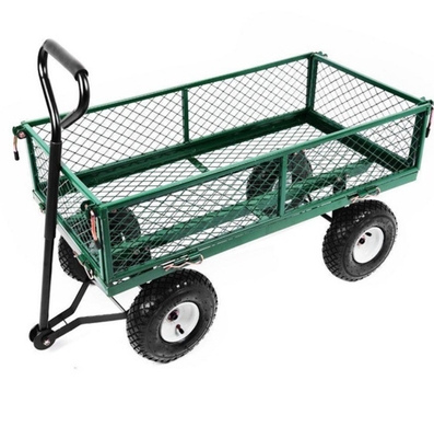 Conveniently Removable Sides Metal Garden Cart Easy Removal Advantage for Hauling
