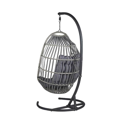 Collapsible Patio Garden Rattan Hammock Egg Hanging Chair Swing with Stand in Qingdao