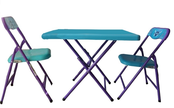 Modern Design Foldable Table and Chair Set for Kids Space-Saving Storage