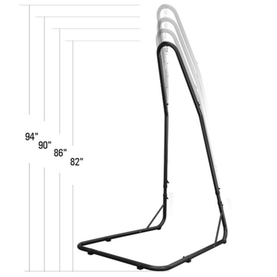 Easy Collapsible Adjustable Heavy Duty Hammock Chair Steel Stand L Shape Modern Design Style