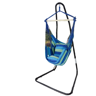 Easy Collapsible Adjustable Heavy Duty Hammock Chair Steel Stand L Shape Modern Design Style