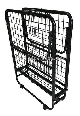 Black Metal Iron Bed Frames for Twin Size Design in Hotel Accommodation