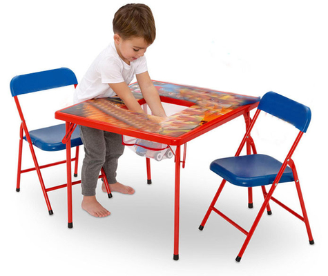 Easy Removal Comfortable Padded Kids Folding Table and Chair Sets with Colorful Design