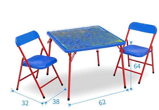 Easy Removal Comfortable Padded Kids Folding Table and Chair Sets with Colorful Design