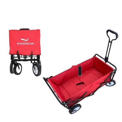 86*46*85 Dimension Green Portable Camping Wagon Foldable Carry Trolley for Picnic and Garden