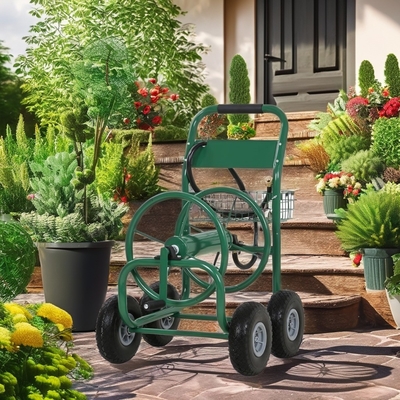 GOURD Outdoor Yard Water Planting Truck Garden Water Hose Reel Cart