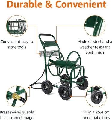 GOURD Outdoor Yard Water Planting Truck Garden Water Hose Reel Cart