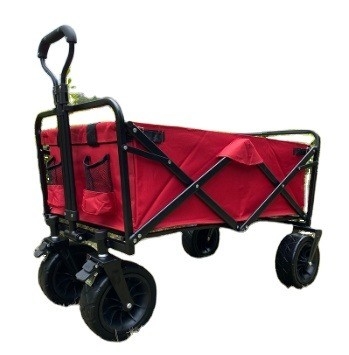 Supermarket Carrito Plegable with Heavy Duty Steel Construction and Four-wheel Design