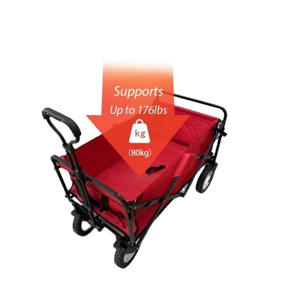 300LBS Capacity Portable Camping Picnic Cart with Foldable Design and Iron Frame