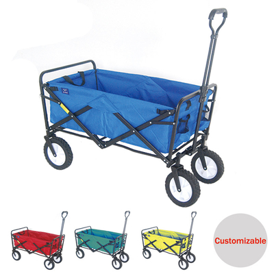 Collapsible Folding Four-wheel Wagon Cart for Portable 300LBS Garden Pull Heavy Duty
