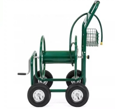 Chocolate Wheeled Garden Lawn Water Planting Wagon Wheel Customized for Space Saving
