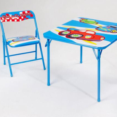 Customizable Kids Table And 2 Chair Set With Printing Design For Learning