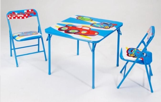 Metal Folding Card Kids Party Table and Chair Sets Modern Design for Children's Study