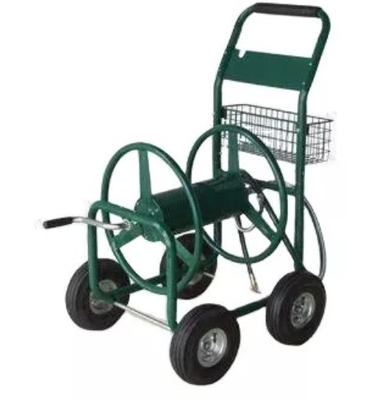 Practical Heavy Duty Steel Garden Hose Reel Cart for Portable Watering and Storage