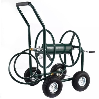 Practical Heavy Duty Steel Garden Hose Reel Cart for Portable Watering and Storage