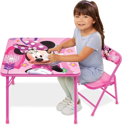 Children's Metal Folding Furniture Customizable Logo Table and Chair Set for Parties