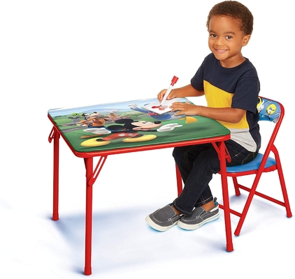 Easy Removal Kids Table and Two Chairs Set with Printing Design