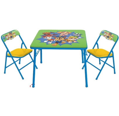 Easy Removal Kids Table and Two Chairs Set with Printing Design