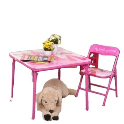 Easy Removal Kids Table and Two Chairs Set with Printing Design
