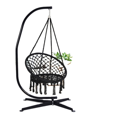 Easy Collapsible Swing Hammock Chair With Durable Hanging Kits And C Shape Swing Stand