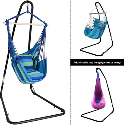 Sturdy Height Adjustable Solid Steel Construction Hanging Hammock Chair Stand for Your Home