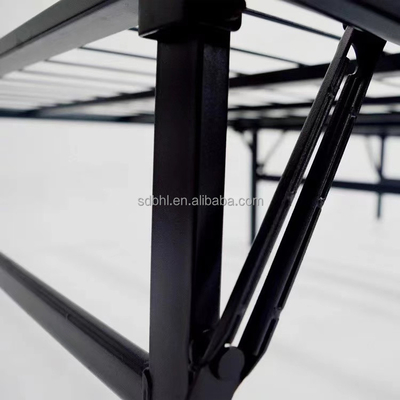 Modern Design Storage Metal Bed Frame Hotel-Style Foldable Extra Bed with Storage Space