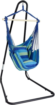 Hotel Height Adjustable Solid Steel Construction Hanging Hammock Chair Stand at Qingdao Port