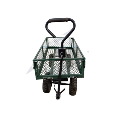 Outdoor Steel Mesh Garden Folding Trolley Tool Cart Utility Wagon 17LBS Load Capacity