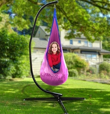 Customized Color Solid Steel Hammock Chair C Stand Modern Design for Heavy Duty Swing