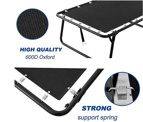 Modern Hotel Essential Foldable Metal Platform Bed Frame Tool-Free Assembly