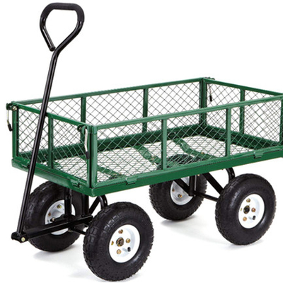 Portable Heavy Duty Folding Steel Outdoor Beach Mesh Wagon Garden Tool Cart for Garden