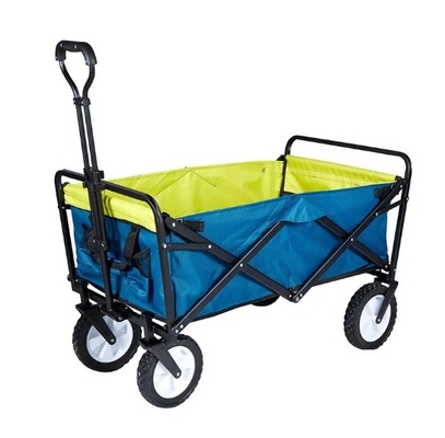 Steel Folding Outdoor Utility Wagon Multipurpose Trolley For Camping